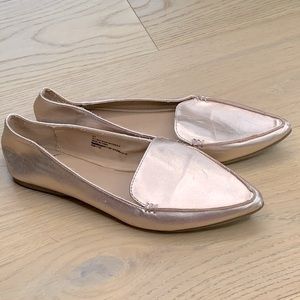Rose gold loafers
